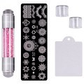 Set Stampila Unghii + Matrita Crystal Nail Art, Xy-24, SensoPRO Milano