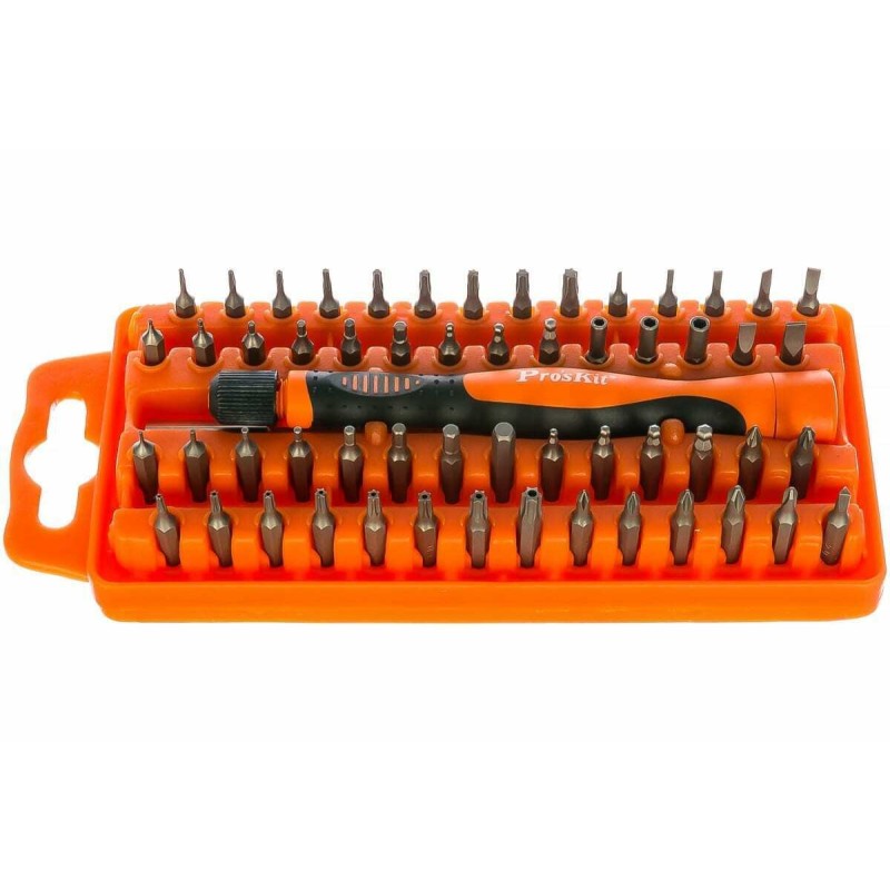 Set Surubelnite cu Varfuri Interschimbabile, Pros'kit, 58 Bucati
