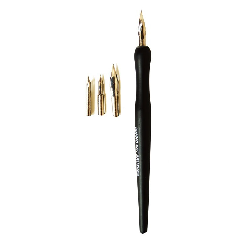 Set Toc si 4 Penite pentru Caligrafie