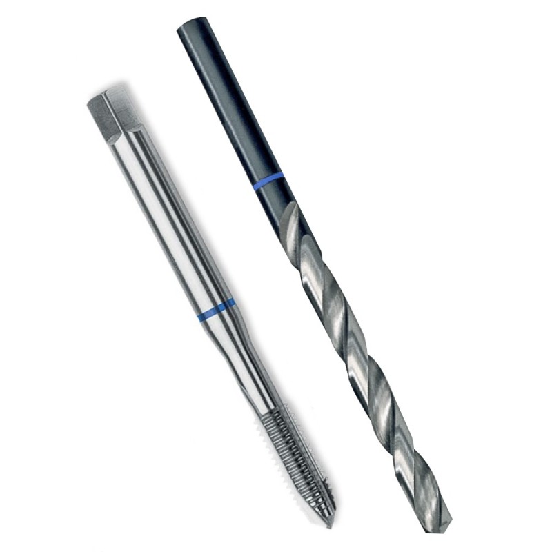 Set Twinbox Tarod HSS-E, Forma B, Banda Albastra, M 5 X 0.8, Filet 4.2, din 371 si Burghiu R 4.2