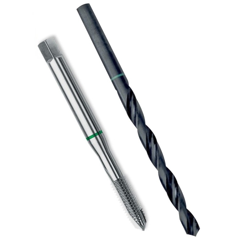 Set Twinbox Tarod HSS-E, Forma B, Banda Verde, M 8 X 1.25, Filet 6.8, din 371 si Burghiu R 6.8, 2 Piese