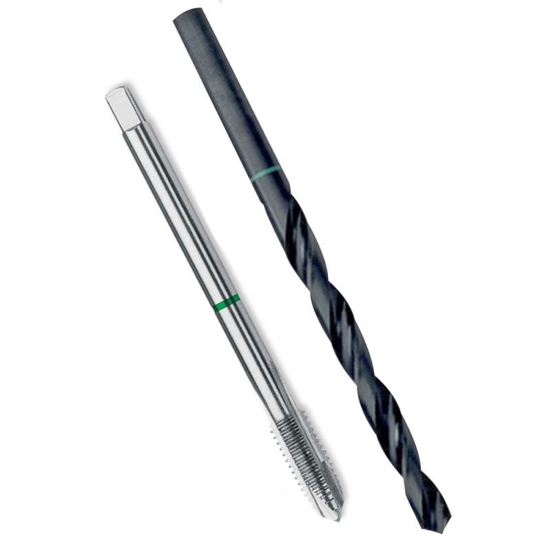 Set Twinbox Tarod HSS-E, Forma B, Banda Verde, M16 X 2.0, Filet 14, din 376 si Burghiu R 14, 2 Piese