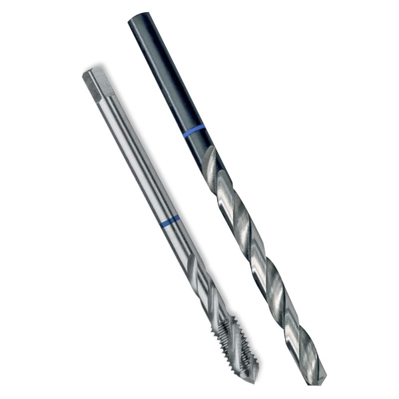 Set Twinbox Tarod HSS-E, Forma C/ 39 Grade Rsp, Banda Albastra, M 3 X 0.5, Filet 2.5, din 371 si Burghiu R 2.5