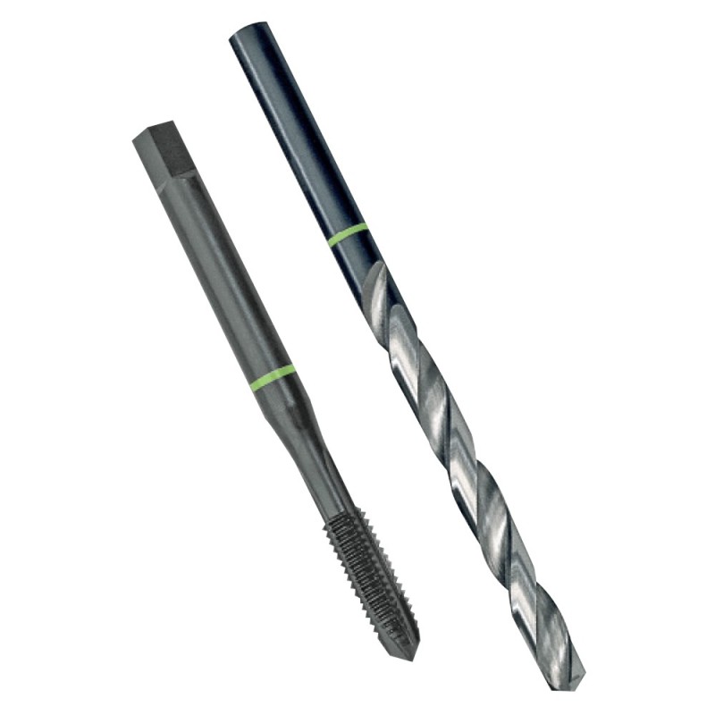 Set Twinbox Tarod HSS-E, Forma C/ 39 Grade Rsp, Banda Verde, M 5 X 0.8, Filet 4.2, din 371 si Burghiu R 4.2, 2 Piese