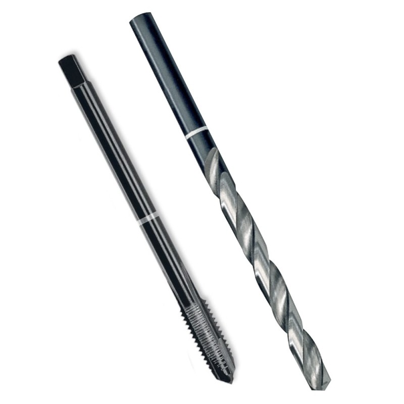 Set Twinbox Tarod HSS-E Vap, Forma B, Banda Alba, M14 X 2.0, Filet 12, din 376 si Burghiu R 12, 2 Piese