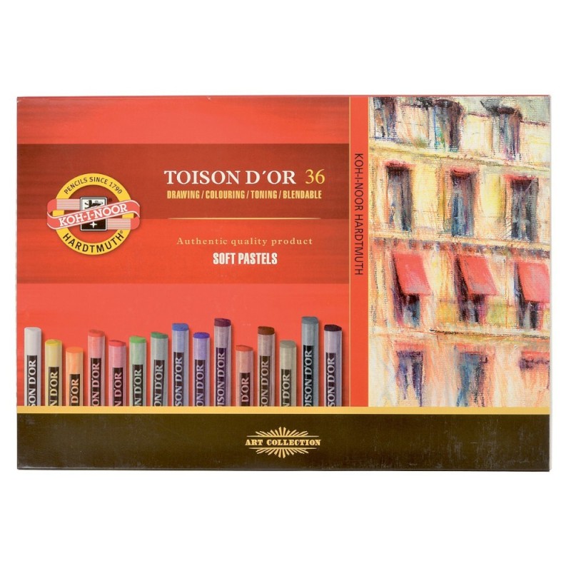 Creta Rotunda Pastel Uscata, 36 Culori