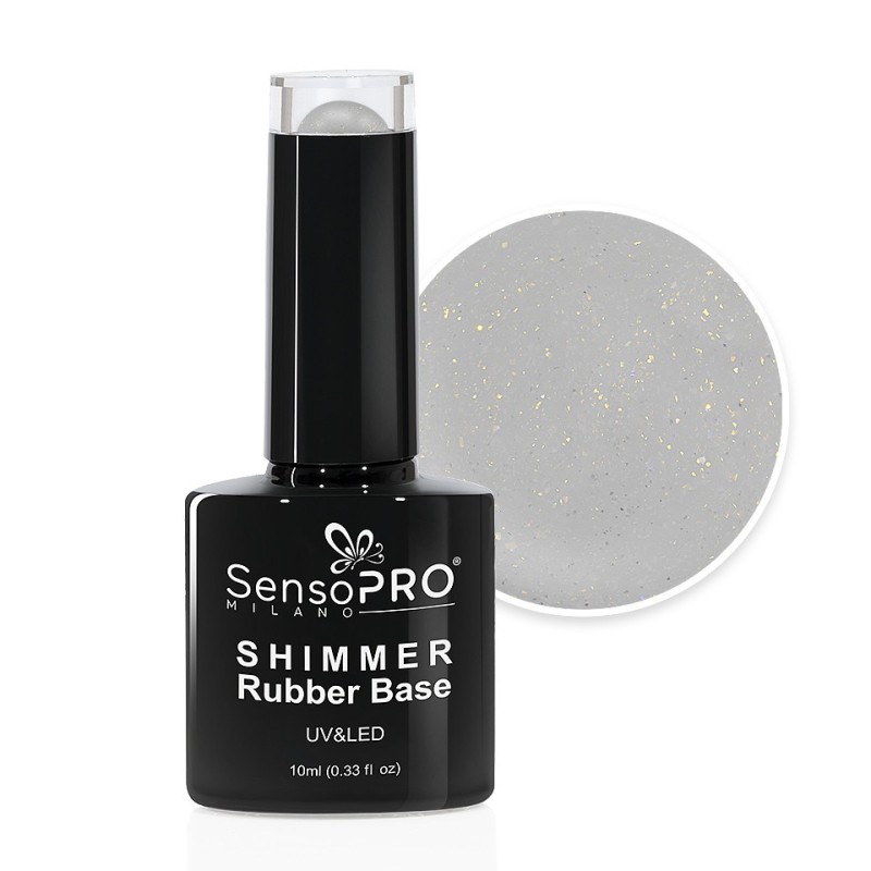 Shimmer Rubber Base SensoPRO Milano, 23 Natural Ivory, 10 ml