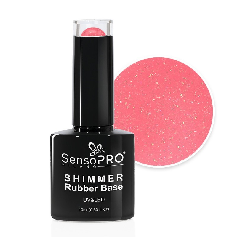 Shimmer Rubber Base SensoPRO Milano, 72 Glazed Ginger, 10 ml