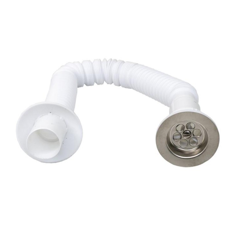 Sifon pentru Chiuveta Q40, Plastic, Alb