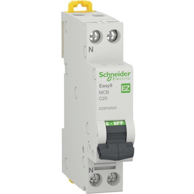 Siguranta Electrica Modulara Schneider 1P+N 20A A9N, Curba C, Schneider