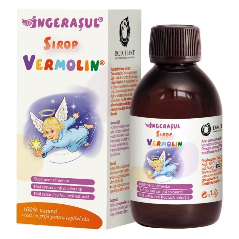 Sirop Vermolin Ingerasul, 200 ml, Dacia Plant