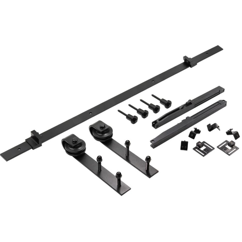 Sistem de Glisare cu Amortizare Barn pentru o Usa si Ghidaj cu 2000 mm, Maxim 100 kg, Ideal Feroluc
