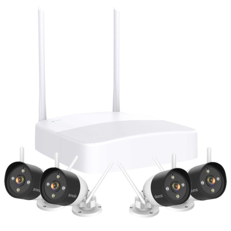 Sistem de Supraveghere cu 4 Camere, K4W-3TC, NVR, WiFi, 1080p, Tenda
