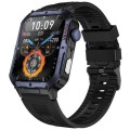 Smart Watch T-FIT 500 S, Ecran Amoled, Puls, Tensiune, SpO2, Apelare prin Bluetooth, IP68, Albastru