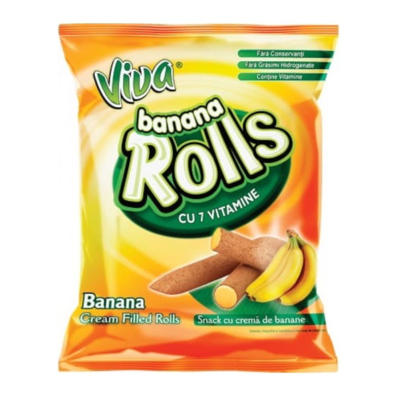 Snacksuri cu Crema de Banane, Viva, 100 g