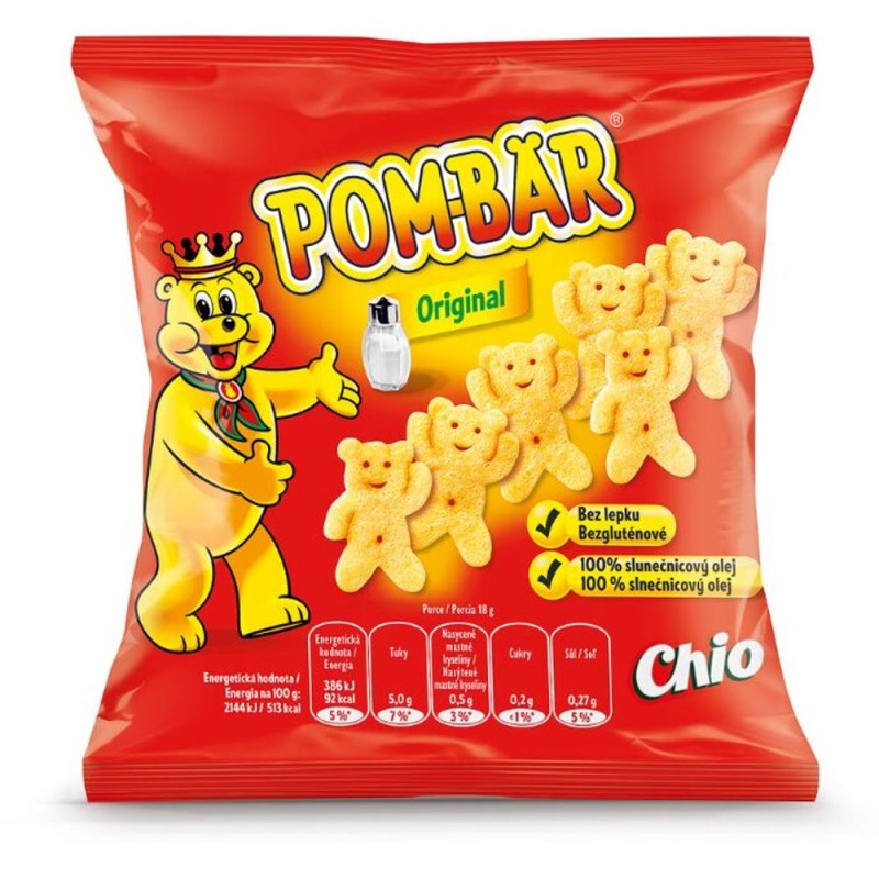 Snacksuri Pom Bar cu Sare Chio, 18 g