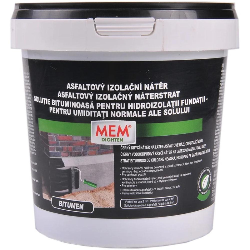 Solutie Bitum, MEM, Hidroiz pentru Fundatii, Bostik, 1 l