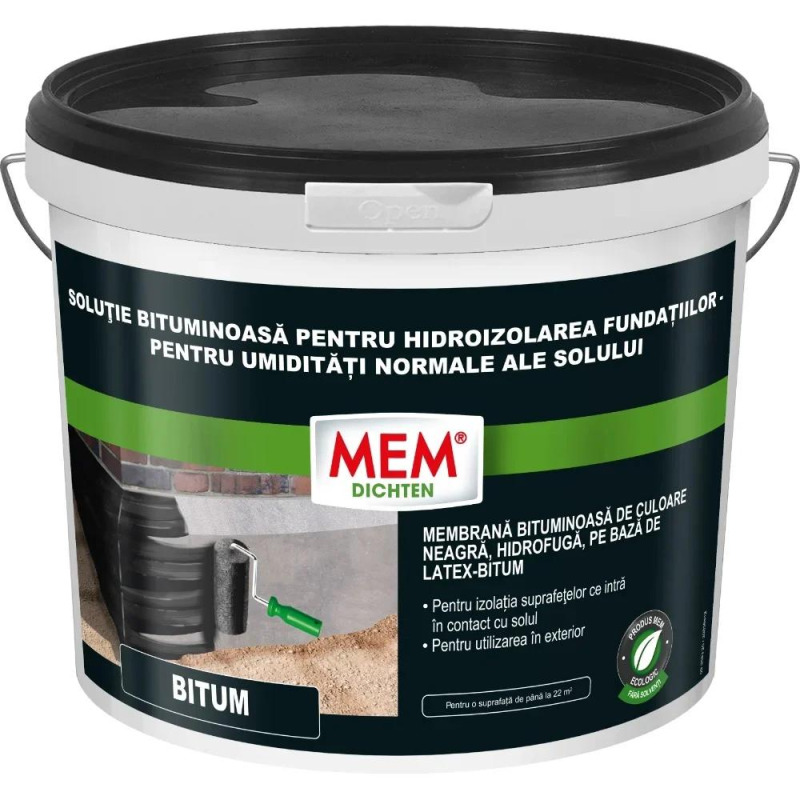 Solutie Bitum, MEM, Hidroizolant, pentru Fundatii, Bostik, 5 l