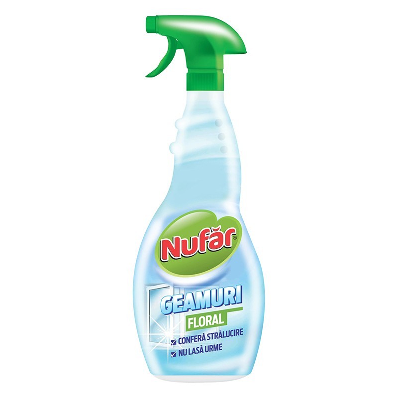Solutie Curatare Geamuri Nufar Floral, 500 ml