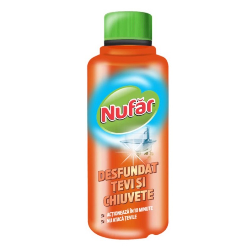 Solutie pentru Desfundat Tevi si Chiuvete Nufar, 375 ml