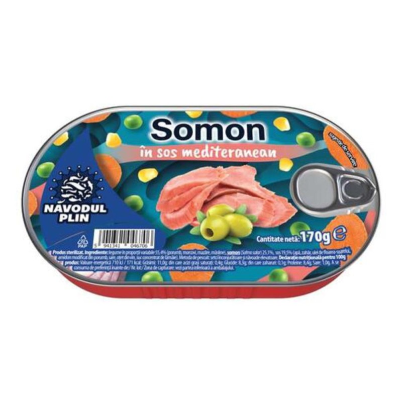 Somon in Sos Mediteranean, Navodul Plin, 170 g