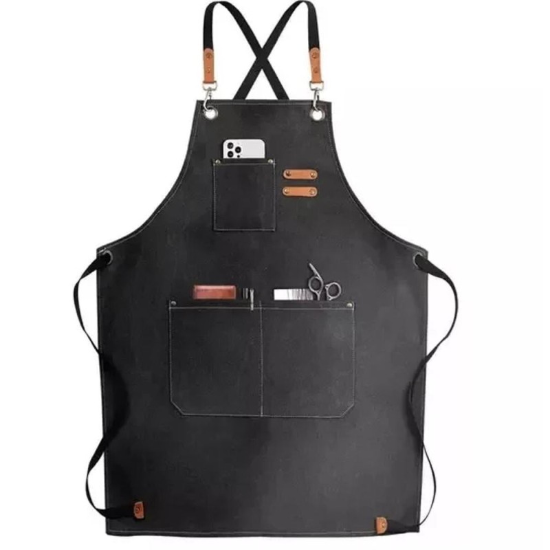 Sort pentru Gratar, cu Buzunare,  68 x 75 cm, Gros, Panza