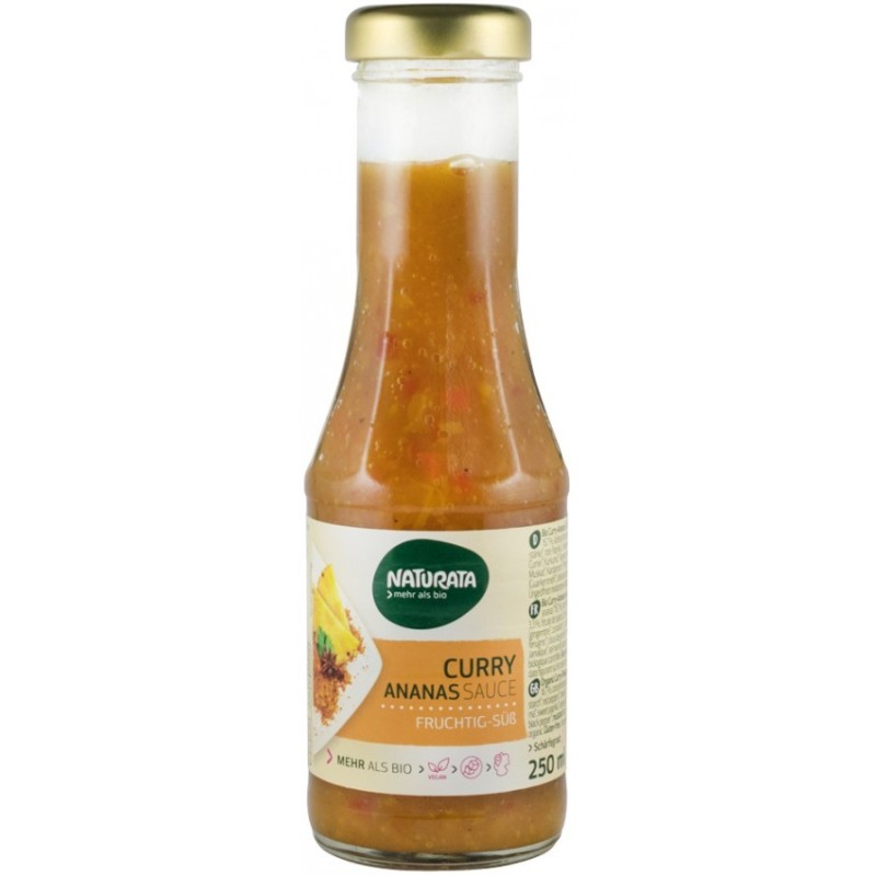 Sos BIO Curry cu Ananas, 250 ml, Naturata