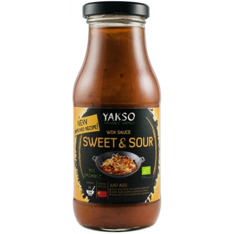 Sos pentru Wok, Dulce-Acrisor, Bio, 240 ml, Yakso