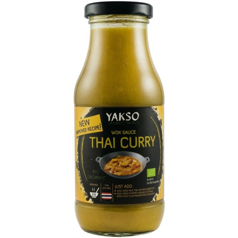 Sos pentru Wok, Thai Curry, Bio, 240 ml, Yakso