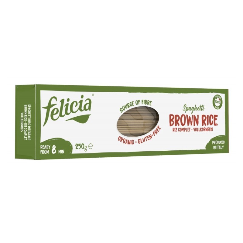 Spaghete Bio din Orez Integral, 250 g, Felicia