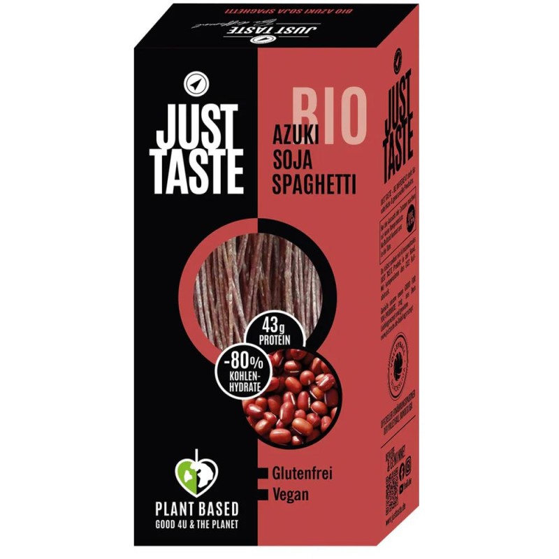 Spaghete din Fasole Azuki si Soia, Just Taste, Bio, 250 g