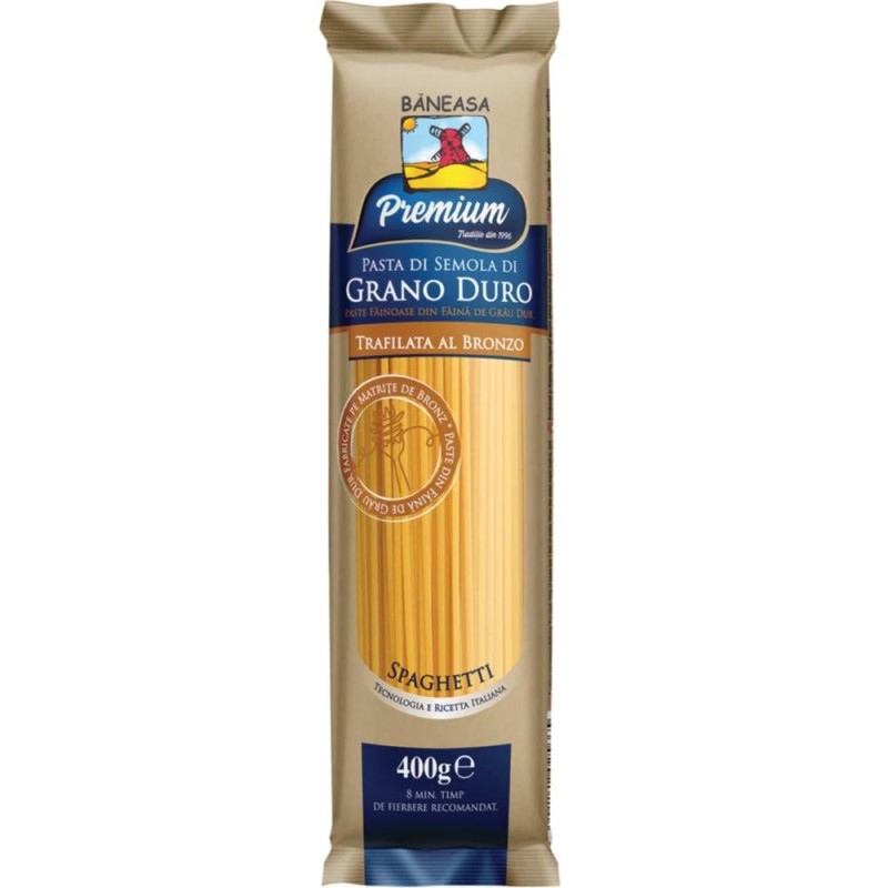 Spaghetti din Grau Dur Baneasa Premium Al Bronzo, 400 g