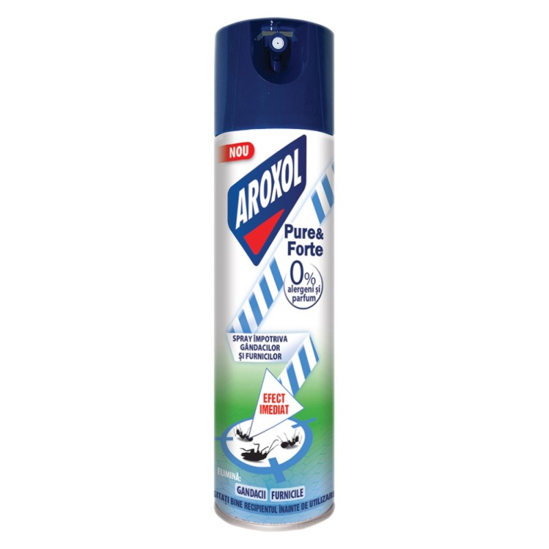 Spray Aroxol Pure & Forte Impotriva Gandacilor si Furnicilor, 300 ml