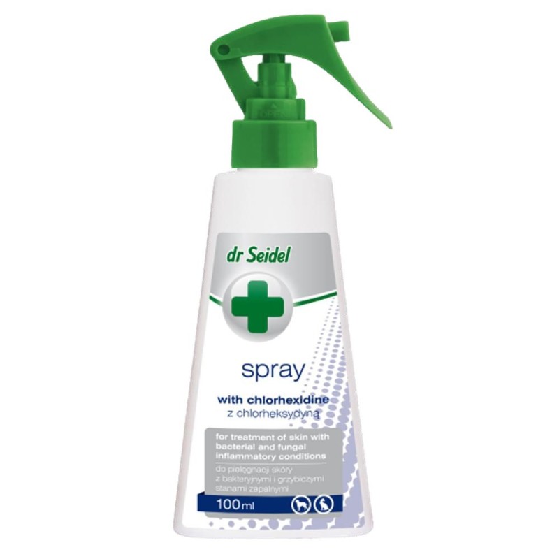 Spray cu Clorhexidina 4% pentru Caini si Pisici, Dr. Seidel, 100 ml