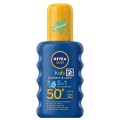 Spray cu Protectie Solara Colorat Nivea Sun Kids Protect & Care, SPF 50+, pentru Copii, 200 ml