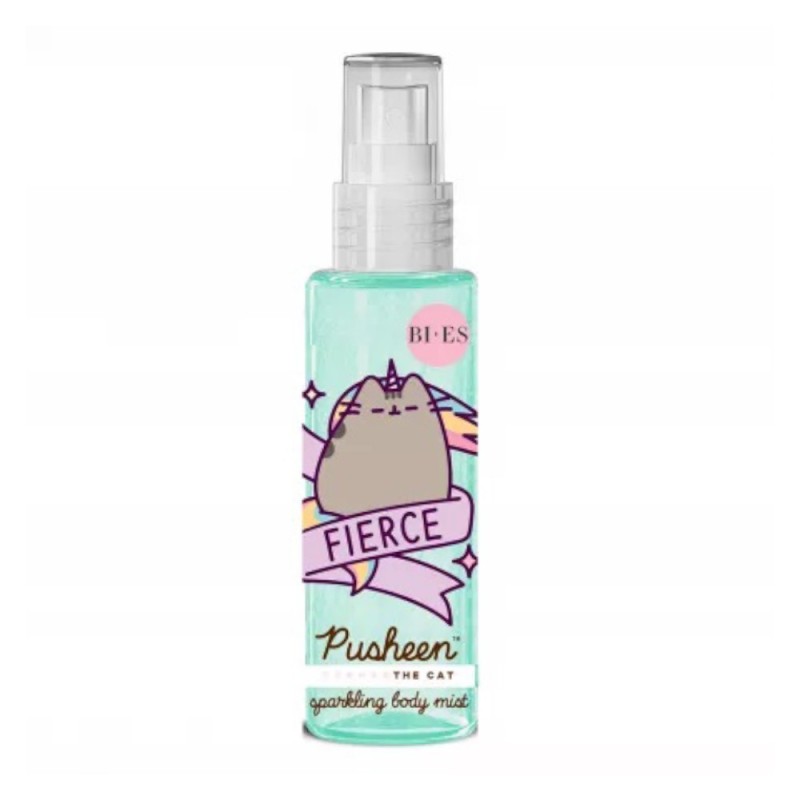 Spray de Corp Bi-Es Pusheen, Fierce, cu Sclipici, 100 ml