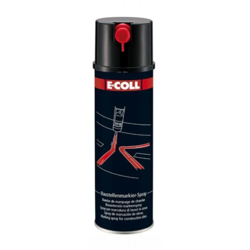 Spray de Marcare pentru Santiere, Negru, E-coll, 500 ml