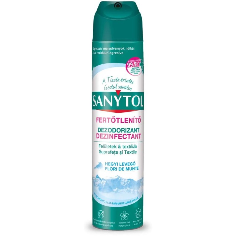 Spray Dezinfectant Multisuprafete & Textile Sanytol Aer Proaspat/Flori Munte 300 ml