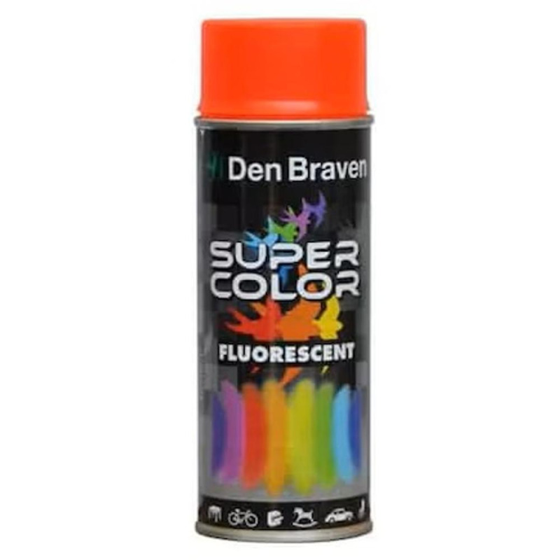 Spray Fluore Super Colors, Rosu, Den Braven, 400 ml