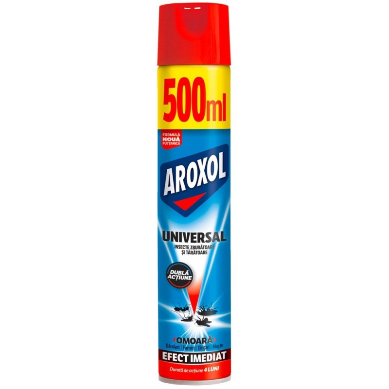 Spray Insecticid Universal Aroxol, Ultra Actiune, 500 ml