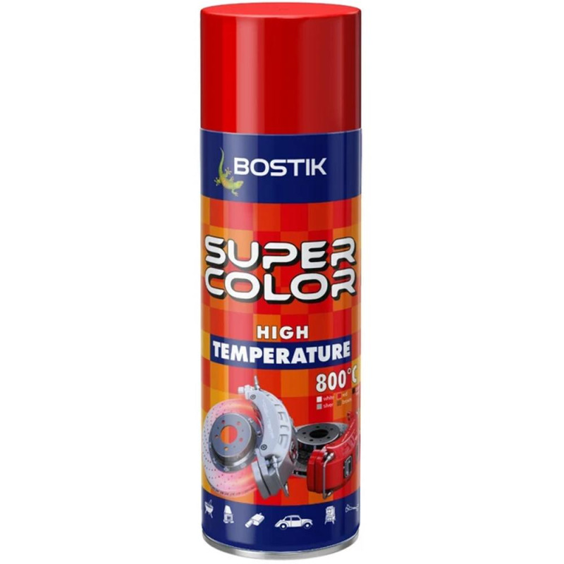 Spray Super Colors, High Temperature Rosu, Den Braven, 400 ml