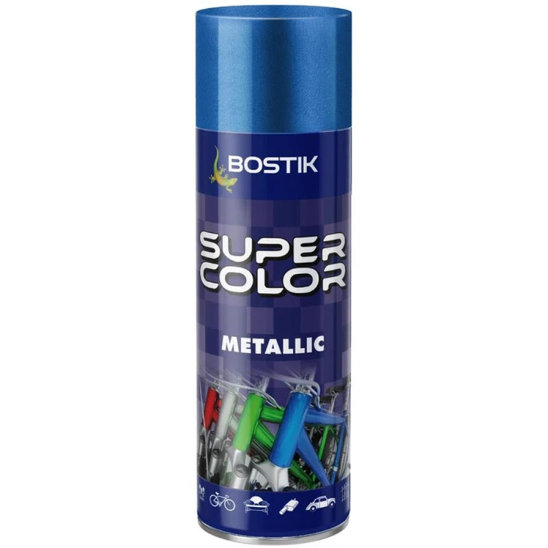 Spray Super Colors, Metallic Albastru, Den Braven, 400 ml