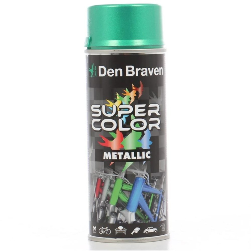 Spray Super Colors, Metallic Verde, Den Braven, 400 ml