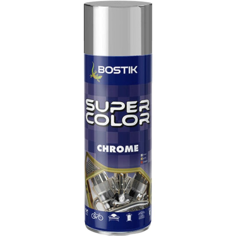 Spray Vopsea, Argintiu, pentru Interior si Exterior, Chrome Bostik, 400 ml