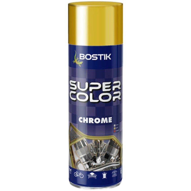 Spray Vopsea, Auriu, pentru Interior si Exterior, Chrome Bostik, 400 ml