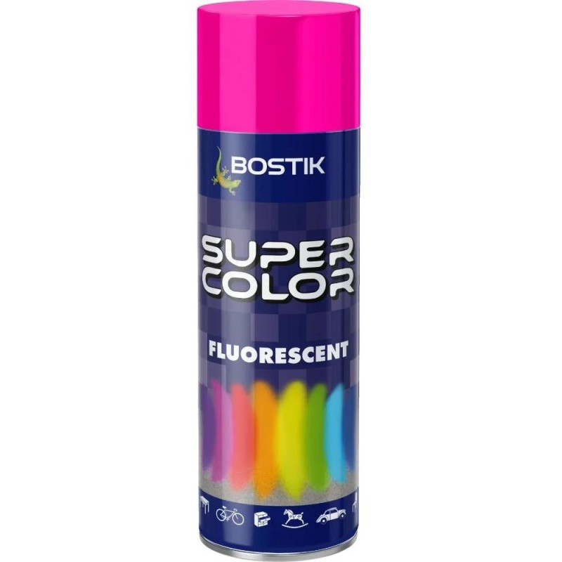 Spray Vopsea Fluorescent, Roz, Bostik, 400 ml