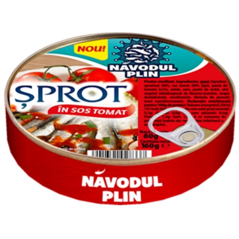Sprot in Sos Tomat, Navodul Plin, 160 g