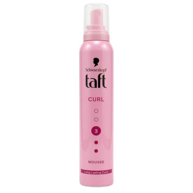 Spuma Modelatoare Taft Curl, pentru Par Cret sau cu Bucle, Nivel Fixare 3, Formula Vegana, 200 ml