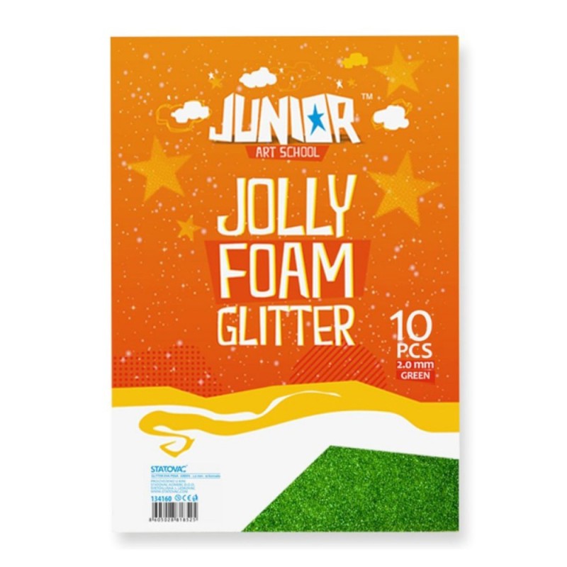 Spuma pentru Decorat Glitter, Statovac, Format A4, Verde, 10 Coli