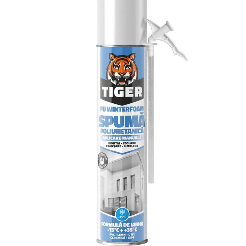 Spuma Poliuretanica Manuala Iarna, Tiger, 600 ml